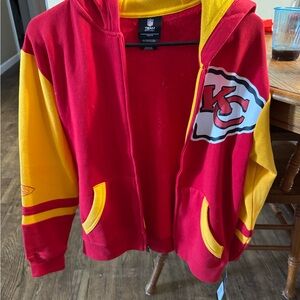 Team Apparel Red and Yellow Sweatshirt with KC Chiefs Logo
